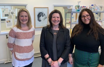 US-Ireland awardees Dr Rebecca Rolfe, Prof Paula Murphy and Natalie Jablonski (TCD) are researching tissue engineering fortendon reconstruction